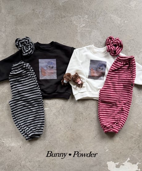 68[予約]bunny powder knit scrunchie