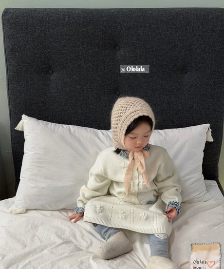 17[予約]ololala daisy knit matching set