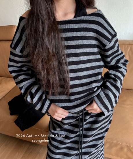 40[予約]matilda&lee billie off knit