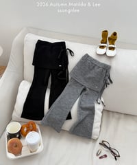 51[予約]matilda&lee layered skirt pants