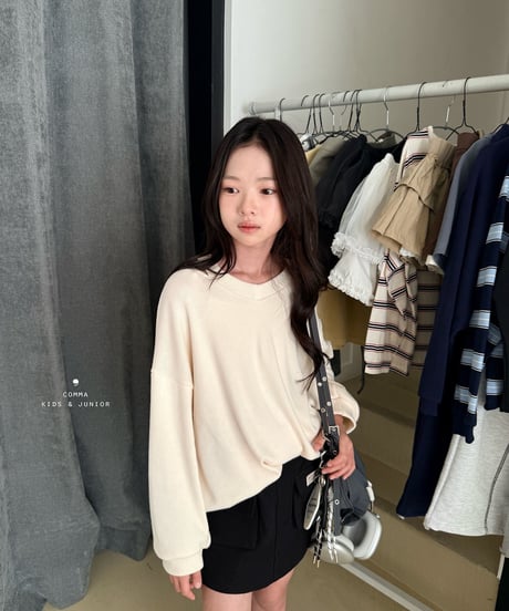 35[予約]COMMA slit knit t
