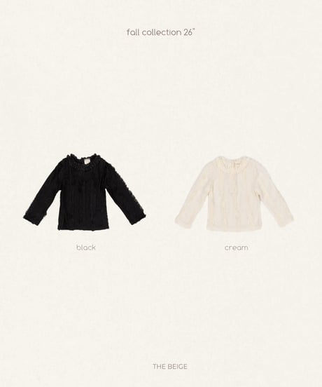 11[予約]送料無料 the beige ruffle tee