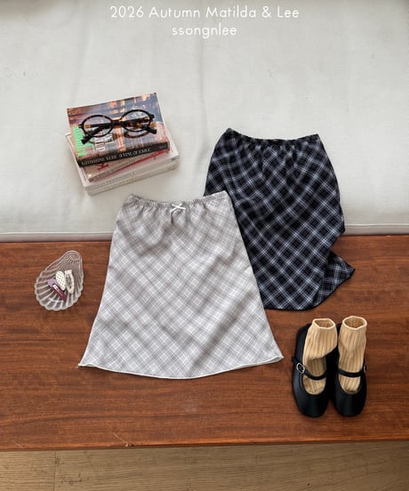49[予約]matilda&lee check ribbon skirt