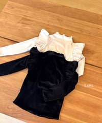 23[予約]ohho french velvet wing tee