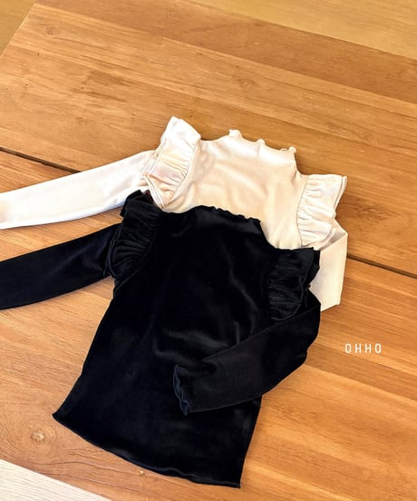 23[予約]ohho french velvet wing tee