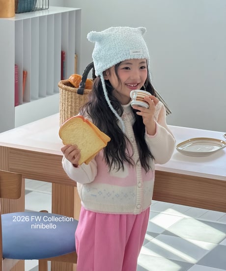 55[予約]ninibello snowman knit cardigan