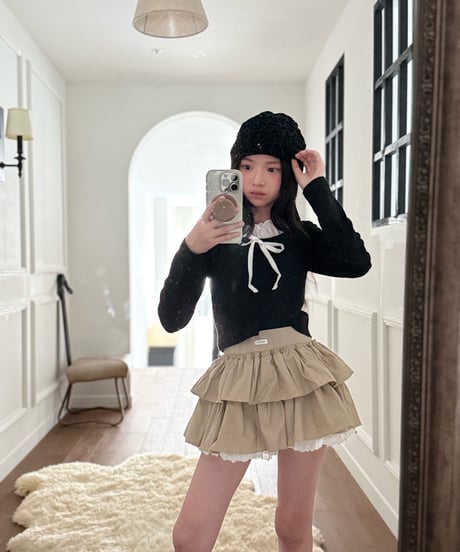 31[予約]COMMA shirred ribbon t