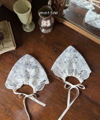 62[予約]marron lace bonnet