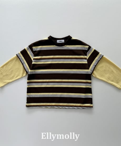 17[予約]ELLYMOLLY campus color block t-shirt