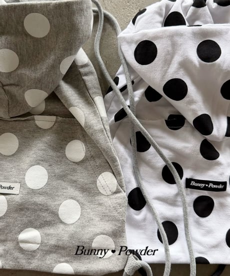 82[予約]bunny powder polka dot hood bag