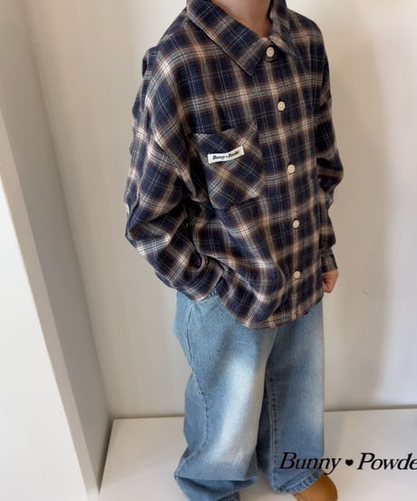 45[予約]bunny powder semi check shirt