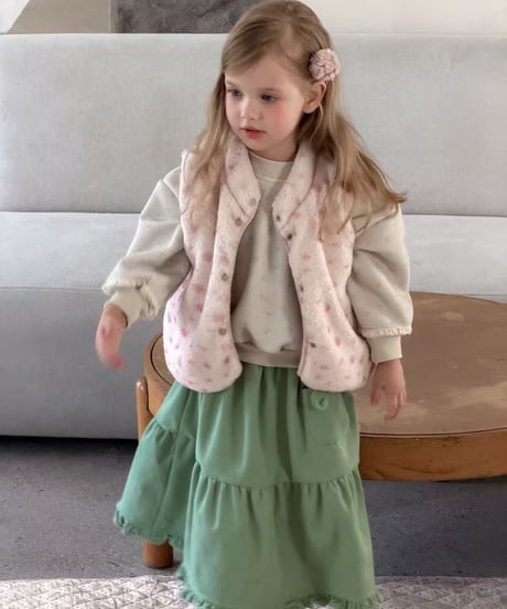 28[予約]aiai pink dot reversible padding vest