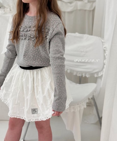 18[予約]poisson eyelet frill t-shirt