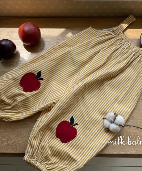 12[予約]milkbalm apple overalls
