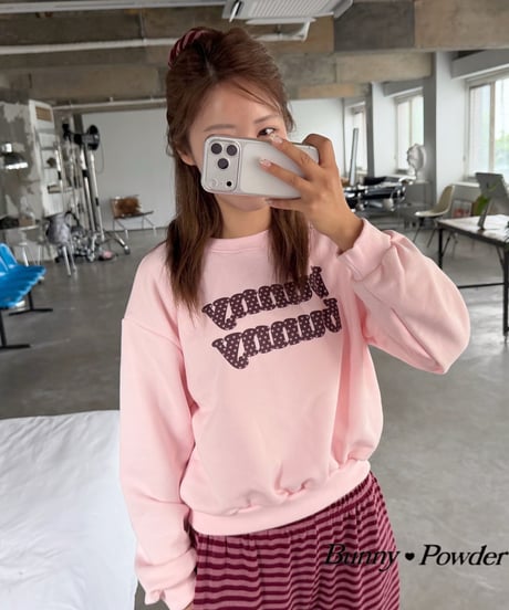 68[予約]bunny powder knit scrunchie