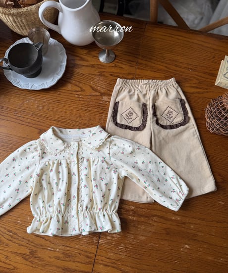 12[予約]marron sharon blouse(XS-L)