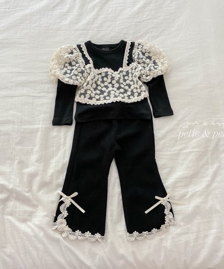 11[予約]petit&petit embroidered bustier t