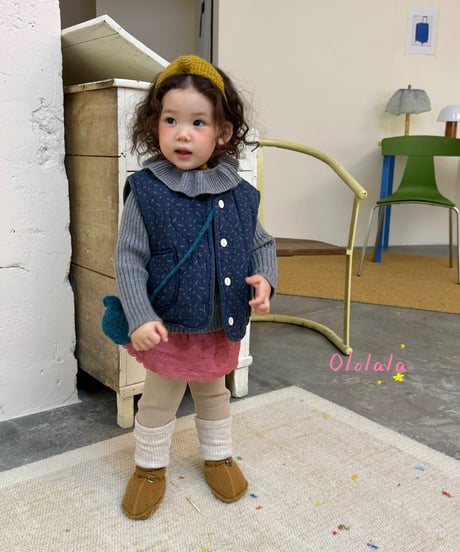 11[予約]ololala petit plan quilted vest