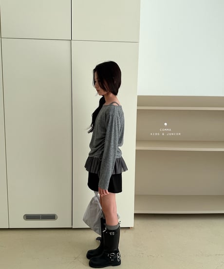 41[予約]COMMA mesh frill set