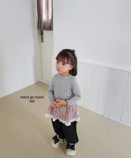 12[予約]merry go round check skirt jogger pants