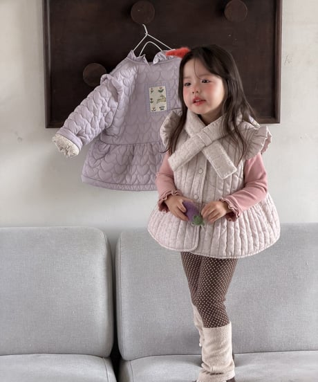 91[予約]aiai dori quilted scarf padding vest