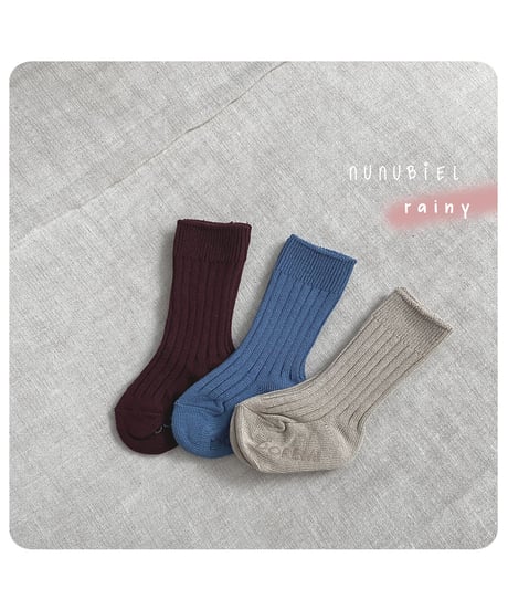 52[予約]nunubiel long rib socks