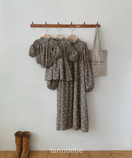 10[予約]monbebe autumn flower dress(mom)