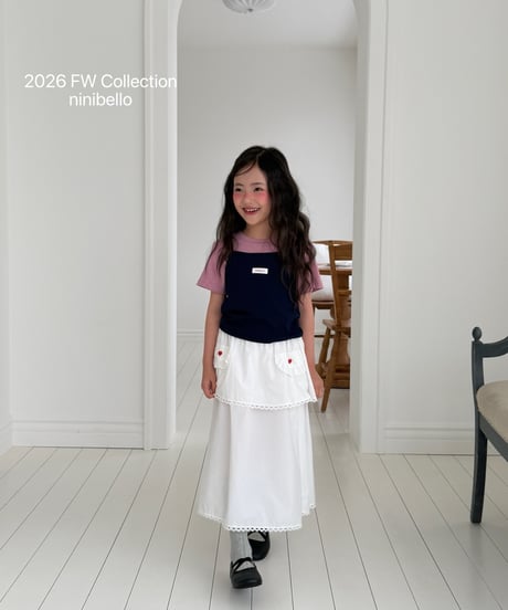 32[予約]ninibello momo apron skirt