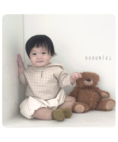 19[予約]nunubiel bebe check blouse