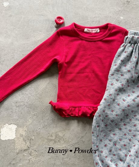20[予約]bunny powder heart eyelet t-shirt