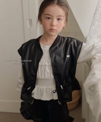 50[予約]melikey string leather vest