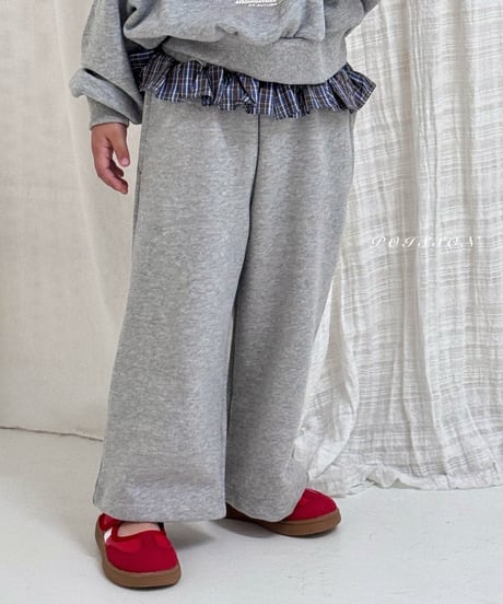 31[予約]poisson check frill pants