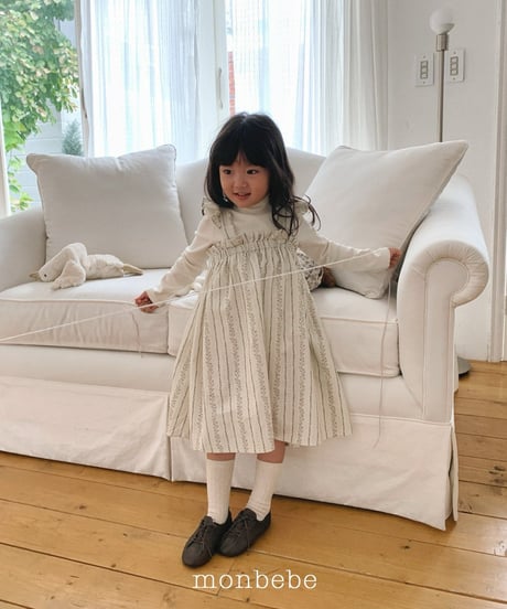 29[予約]monbebe corduroy frill dress