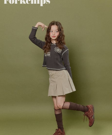 20[予約]FORKCHIPS harbor pleated skirt