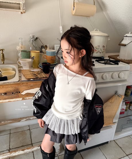 41[予約]COMMA mesh frill set