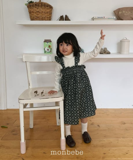 29[予約]monbebe corduroy frill dress