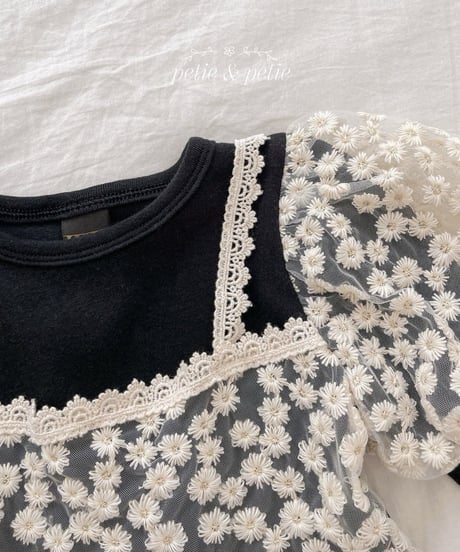 11[予約]petit&petit embroidered bustier t