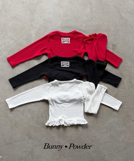 20[予約]bunny powder heart eyelet t-shirt