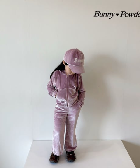 62[予約]bunny powder ash velvet pants