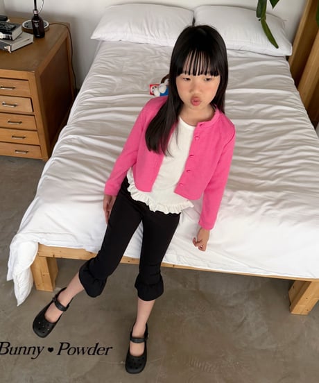 52[予約]bunny powder frill capri pants