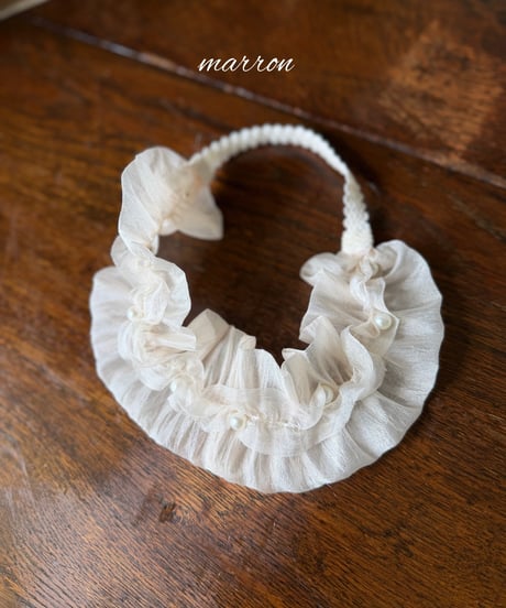 56[予約]marron pearl hair band