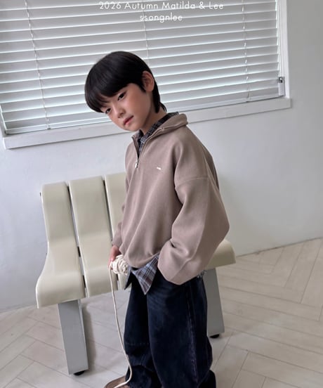 38[予約]matilda&lee half zip up knit