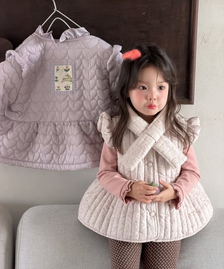 91[予約]aiai dori quilted scarf padding vest