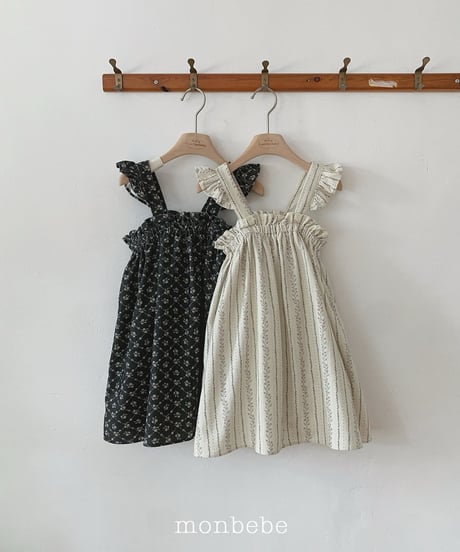 29[予約]monbebe corduroy frill dress