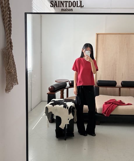 35[予約]saintdoll short sleeve round knit tee