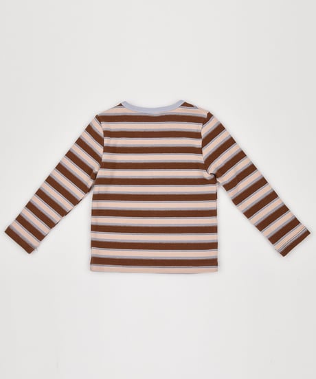 12[予約]送料無料 the beige multi stripe tee