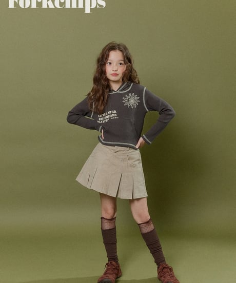 20[予約]FORKCHIPS harbor pleated skirt