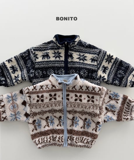 18[予約]bonito nordic zip-up jumper