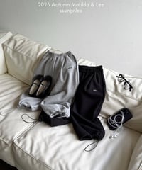 62[予約]matilda&lee pintuck wide string pants