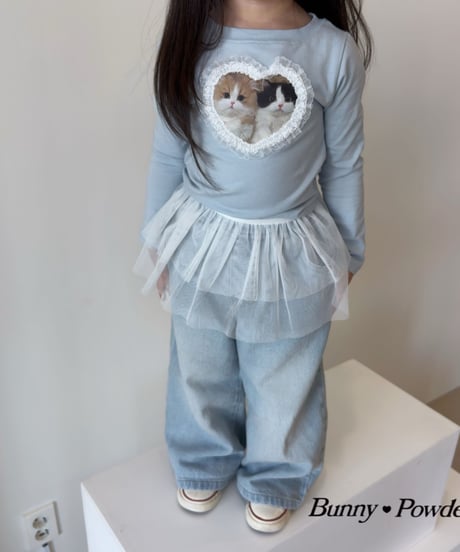64[予約]bunny powder tutu layered skirt